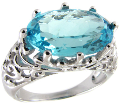 Кольцо из коллекции "Spring" с топазом