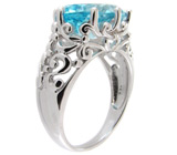 Кольцо из коллекции "Spring" с топазом Серебро 925