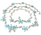 Комплект из коллекции "Spring" с голубыми топазами Серебро 925