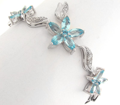 Комплект из коллекции "Spring" с голубыми топазами Серебро 925