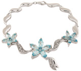 Комплект из коллекции "Spring" с голубыми топазами Серебро 925