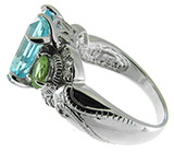 Комплект из коллекции "Spring" с топазами и перидотами Серебро 925