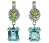 Комплект из коллекции "Spring" с топазами и перидотами Серебро 925