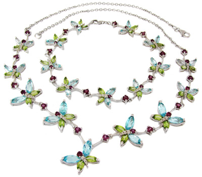 Комплект из коллекции "Spring" с самоцветами