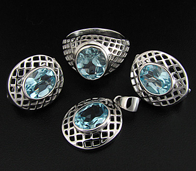 Комплект из коллекции "Spring" с топазами