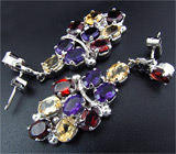 Серьги из коллекции «MultiStone» с самоцветами Серебро 925