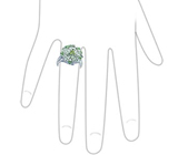 Кольцо  из коллекции "Carnival" с самоцветами Серебро 925