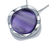 Комплект "Мистерия" с обсидианом на перламутре Серебро 925