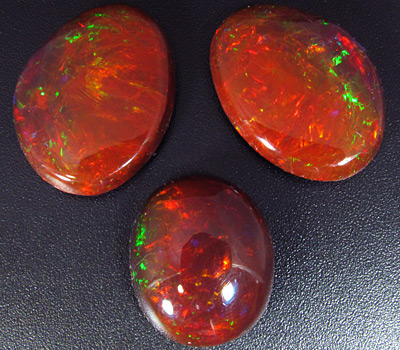 Набор из 3 шоколадных эфиопских опалов 55,65 карат