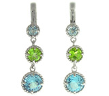 Комплект из коллекции "Spring" с топазами и перидотами Серебро 925