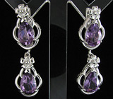 Комплект из коллекции "Spring" с аметистами Серебро 925