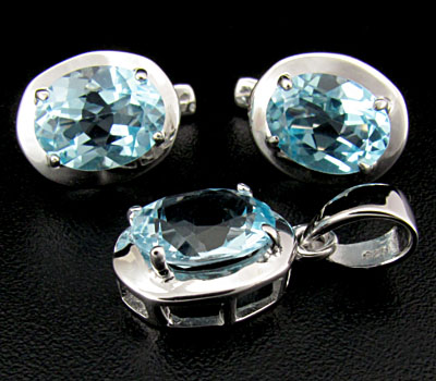 Комплект из коллекции "Spring" с топазами