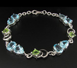 Комплект из коллекции "Spring" с топазами и перидотами Серебро 925