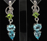 Комплект из коллекции "Spring" с топазами и перидотами Серебро 925