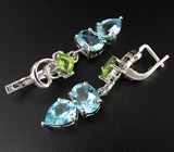 Комплект из коллекции "Spring" с топазами и перидотами Серебро 925