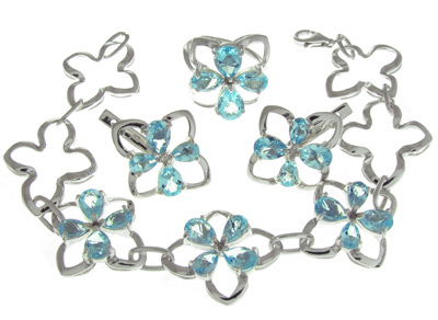 Комплект из коллекции "Spring" с топазами