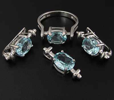 Комплект из коллекции "Spring" с топазами