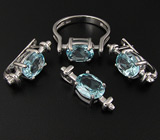 Комплект из коллекции "Spring" с топазами Серебро 925