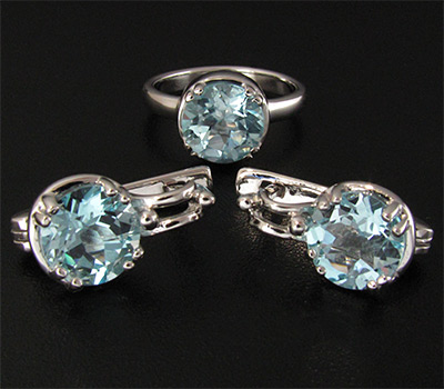 Комплект из коллекции "Spring" с топазами