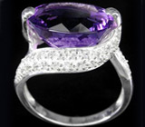 Элегантное кольцо с изменяющим цвет аметистом Серебро 925