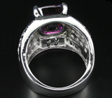 Перстень из коллекции «Beau Monde» с лабораторным сапфиром Серебро 925