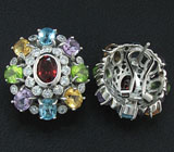 Замечательные серьги с самоцветами Серебро 925