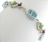 Комплект из коллекции "Spring" с самоцветами Серебро 925