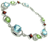 Комплект из коллекции "Spring" с самоцветами Серебро 925