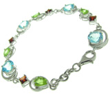 Комплект из коллекции "Spring" с самоцветами Серебро 925