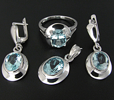 Комплект из коллекции "Spring" с топазами