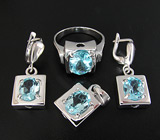 Комплект из коллекции "Spring" с топазами Серебро 925