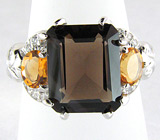 Комплект из коллекции "Spring" с дымчатыми топазами Серебро 925