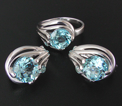 Комплект из коллекции "Spring" с топазами