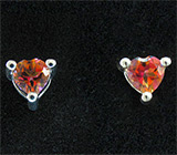 Пусеты с мистическими топазами Серебро 925