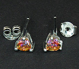 Пусеты с мистическими топазами Серебро 925