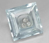 Топаз дублет с бриллиантами 2,8 карат 