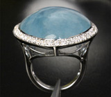 Роскошное кольцо из коллекции «Mafia» с 76-каратным аквамарином Серебро 925