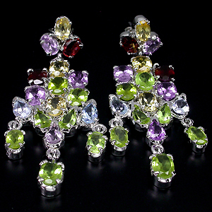 Серьги из коллекции «MultiStone» с подвесками