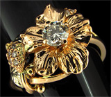 Авторское кольцо с бриллиантами Золото