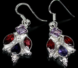 Серьги с самоцветами Серебро 925