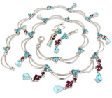 Комплект из коллекции "Spring" с топазами и гранатами Серебро 925