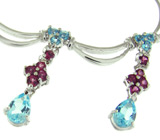 Комплект из коллекции "Spring" с топазами и гранатами Серебро 925