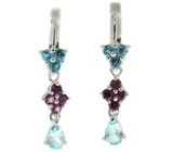 Комплект из коллекции "Spring" с топазами и гранатами Серебро 925