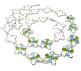 Комплект из коллекции "Spring" с топазами и перидотами Серебро 925