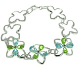 Комплект из коллекции "Spring" с топазами и перидотами Серебро 925