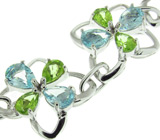 Комплект из коллекции "Spring" с топазами и перидотами Серебро 925