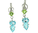 Комплект из коллекции "Spring" с топазами и перидотами Серебро 925