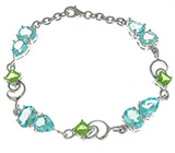 Комплект из коллекции "Spring" с топазами и перидотами Серебро 925