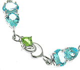 Комплект из коллекции "Spring" с топазами и перидотами Серебро 925