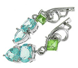 Комплект из коллекции "Spring" с топазами и перидотами Серебро 925